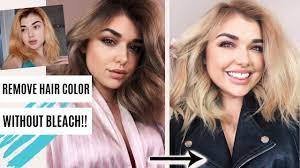You dont dye your hair blonde you remove all colour pigment with bleach. Diy How To Remove Hair Color Without Bleach Brunette To Blonde L Oreal Effacol Chloe Zadori Youtube