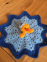 Home knit & crochet free pattern: Cute Duck Security Blanket Free Crochet Pattern