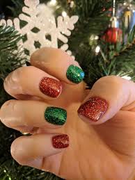 Christmas Red And Green Glitter Nexgen Nails Red Sparkle Nails Christmas Nails Glitter Nexgen Nails