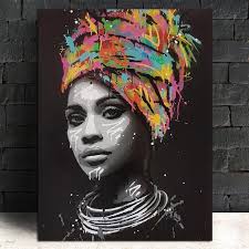 Canvas Poster Of A Beautiful Black Woman Portrait Pop Art Canvas Wall Art Pictures Art Pictures Ideas