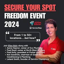 Want to KNOW what's happening $$$ and be profitable month after month? Sign  up today for the 2024 Freedom Event hosted by @officialtommymello!  https://get.homeservicefreedom. com/freedom-event-2024. @ServiceTitan  @ZoomDrain Join myself and all these