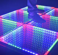 IMRELAX Dance Floor Light Up Stage Effect Light 3D Time Tunnel RGB LED  Light Immersive Stage & Party Effects