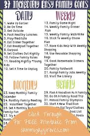 37 Incredibly Easy Family Goals Family Goals Family Parenting Parenting Skills