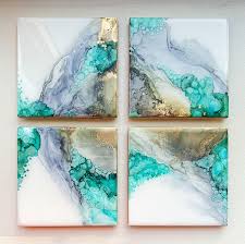 Craftprojects Coasters I Made Using Alcohol Ink On Ceramic Tile And Sealed With Resin Alcohol Ink Alcohol Ink Art Ceramic Tile Crafts