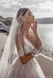 Ricca Sposa 2021 Wedding Dresses Santorini Vibes Bridal Collection Wedding Inspirasi In 2020 Bridal Dresses Lace Bridal Dresses Vintage Short Bridal Dress