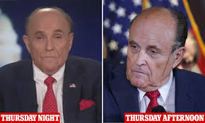 Get the latest rudy giuliani news, articles, videos and photos on the new york post. Rudy Giulinani Continues Voter Fraud Claims After Hair Dye Fiasco Daily Mail Online