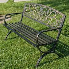 Make Your Outdoor Space Complete With The Garden Decorative Patio Bench To Sit And Rest On While Enjo Metal Garden Furniture Outdoor Bench Metal Garden Benches