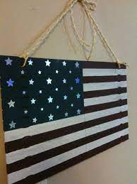 American Flag Made With Free Paint Sticks From Home Depot Diy Arts And Crafts Crafts Girl Scout Silver Award
