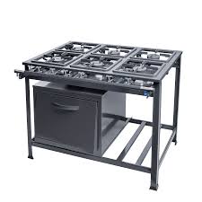FOGAO INDUSTRIAL TRON N.E 6 BOCAS 30X30 FORNO GRAFITE