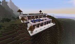 Modern Minecraft Cliffside Mansion Cute Minecraft Houses Minecraft Houses Blueprints Modern Minecraft Houses