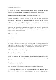 Juicio Ordinario Mercantil