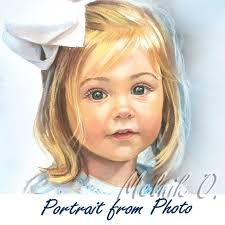 Custom Portrait From Photo Child Portrait Handmade Gift for Mothers Day  Gift HAND PAINTED Portrait Painting From Photo Pastel Dog Portrait