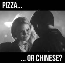 Pizza Or Chinese Emma Captainswan Killian 5x05 Onceuponatime Season6 Ouat Once Captain Swan Once Upon A Time Black And White Pictures