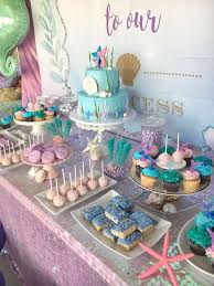 Mermaid Birthday Party Ideas Photo 2 Of 24 Catch My Party Mermaid Birthday Party Food Mermaid Party Decorations Mermaid Birthday Party Decorations