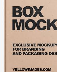 Download Kraft Box Mockup In Box Mockups On Yellow Images Object Mockups PSD Mockup Templates