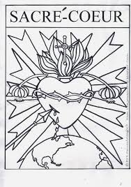 Download or print this amazing coloring page: Heart Coloring Pages Sacred Heart Coloring Pages