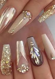 Best Nail Art Designs 36 Best Nail Art Designs 2020 14 Lifestyles In 2020 Black Gold Nails Gold Nails Glamorous Nails