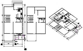 Autocad file showing plumbing layout of a residential building floor plan showing all the pipelines and duct system layout of services and their connection with each other and outside layout. Dwg File Of Residential Bungalow Plumbing Layout Floor Layout Layout Plumbing