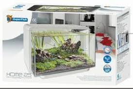 Superfish Home 25 Aquarium White 25 Litre The Superfish Home 25l Modern Aquarium Comes Complete With Aqua Flow 100 Filter P Aquarium Home Aquarium Bank Robber