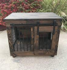 Single Door Kennel Handmade Wooden Dog Crate Furniture End Etsy Dog Furniture Wooden Dog Crate Dog Crate Furniture