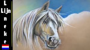 Hoe Teken Je Een Palomino Paard Pastel Potlood Dieren Tekenen Paarden Palomino