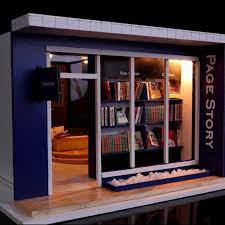 Diy Miniature Bookstore Dollhouse Kit