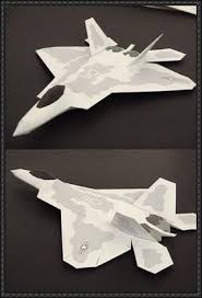 Lockheed Martin F 22 Raptor Fighter Free Aircraft Paper Model Download Paper Models Paper Airplane Models Paper Aircraft