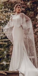 30 Wedding Dresses 2019 Trends Top Designers Cream Wedding Dresses Cape Wedding Dress Fit And Flare Wedding Dress