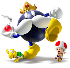 mustache big bob omb mario party super mario art super mario