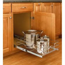 Get a free kitchen design at our stores or from the comfort of your home. Storage Baskets Kitchen Cabinet Chrome Pull Out Wire Baskets W Full Extension Slides By Rev A Shelf Kitchensource Com