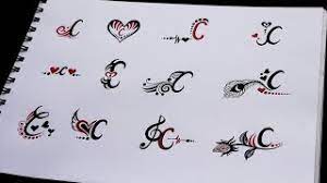 Simple henna for front hand. Mehendi Beautiful Tattoo Henna Mehendi Design Alphabet C 6