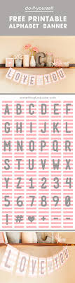 These free blue and black printable letters are great to make a banner for any occasion. Free Pink Gray Printable Alphabet And Number Banner