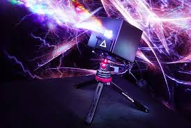 A laser is a device that emits light through a process of optical amplification based on the stimulated emission of electromagnetic radiation. Portable Laser Show The World S Smallest Laser Show Lasercube