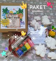Jual diy painting kit kids mini patung gypsum lukis cat mainan edukasi anak dengan harga rp39.000 dari toko online yellow pony, kota bogor. Paket Mewarnai Gypsum Home Facebook