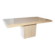 1970 Hollywood Regency Long Travertine Marble Stone Dining Table With Travertine Base Stone Dining Table Dining Table Travertine Marble