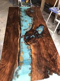 Walnut River Table Live Edge Resin Gorgeous Dining Walnut River Table Live Edge Resin Gorgeous Dining Etsy The Wood Table Design Wood Slab Table Wood Table