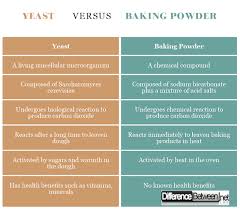 difference between baking powder and yeast difference between