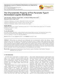 The numbers never danced into line for me. Pdf The Characteristic Property Of Five Parameter Type Ii Generalized Logistic Distribution