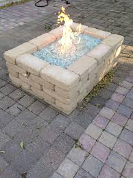 Natural Gas Fire Pit Block Purchased From Menards Glass Purchased Online At Woodlanddirect Com Burner Purchased Online Natural Gas Fire Pit Round Propane Fire Pit Fire Pit Gallery