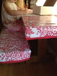 Craftiness Is Not Optional Fitted Oilcloth Tablecover Tutorial Picnic Table Covers Fitted Tablecloths Oil Cloth