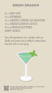 Green Dragon Cold Drinks Alcohol Cocktail Drinks Recipes Themed Drinks