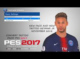 Download pes 2017 neymar new face (psg). Neymar Jr New Face And New Tattoo Added For Pes 2017 Youtube