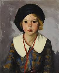 The Blue Tam Robert Henri 1918 Oil On Canvas Laid Down On Cradled Panel 24 X 20 Private Collection Robert Henri Portrait Painting Portrait Art