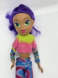 Lisa Frank Fab Friends Mara Doll Vintage Roller Skates Tie Dye Fashion  Purple
