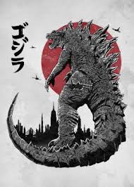 King Under The Sun Poster Print By Denis Orio Ibanez Displate Godzilla Wallpaper Poster Prints Godzilla Tattoo