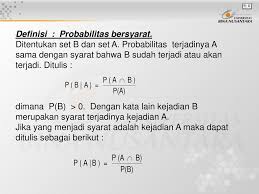 Check spelling or type a new query. Definisi Probabilitas Bersyarat Ditentukan Set B Dan Set A Ppt Download