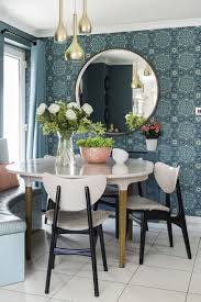 Cranbrook Drive Kate Lovejoy Interiors Dining Room Wallpaper Open Plan Kitchen Living Room Turquoise Dining Room