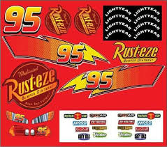 Stiker Cars Baski Simsek Araba