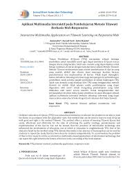 Aplikasi ini merupakan aplikasi interaktif tilawati quran yang terdiri dari 6 jilid lengkap. Pdf Aplikasi Multimedia Interaktif Pada Pembelajaran Metode Tilawati Berbasis Web Responsive