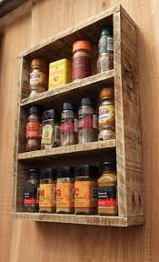 An amazing wood pallet kitchen island ideas that look so unique with its design. Rustic Spice Rack Kitchen Shelf Made From Reclaimed Wood Etsy Pallet Kitchen Cabinets Pallet Kitchen Wood Pallet Projects